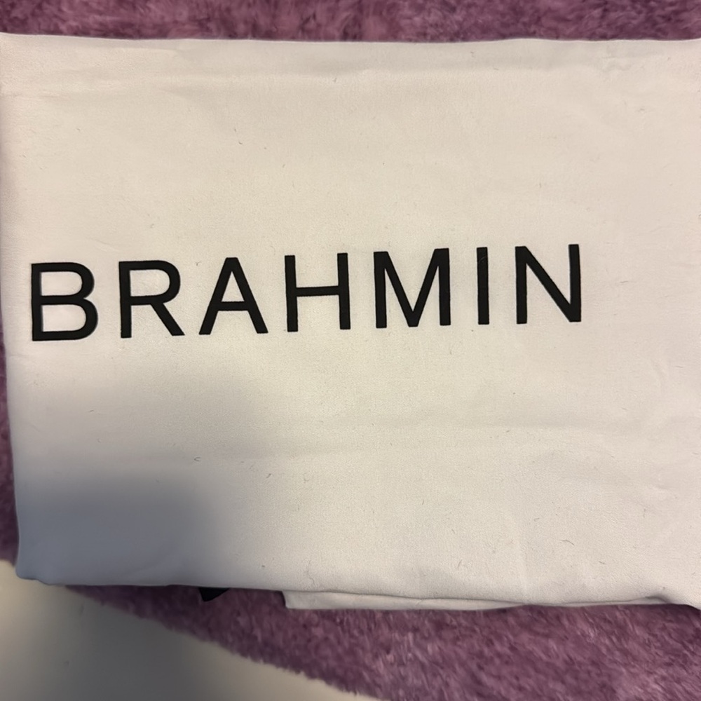 Brahmin Red and Green Shoulder Tote Bag with Textured Design - Picture 8 of 14